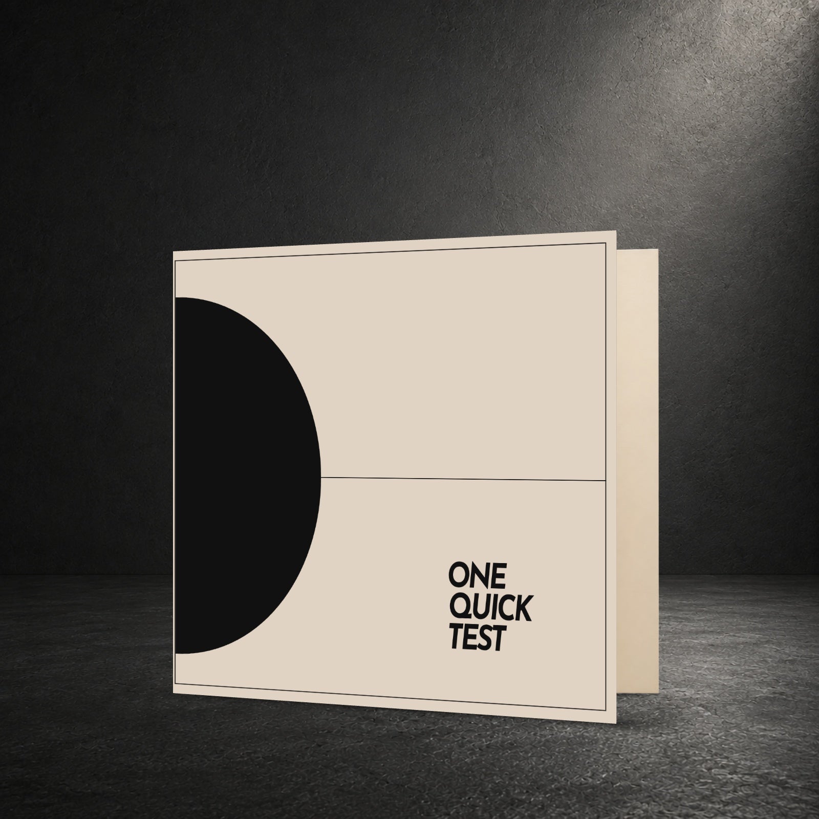 ONE QUICK TEST — Half Circle - Beige — front