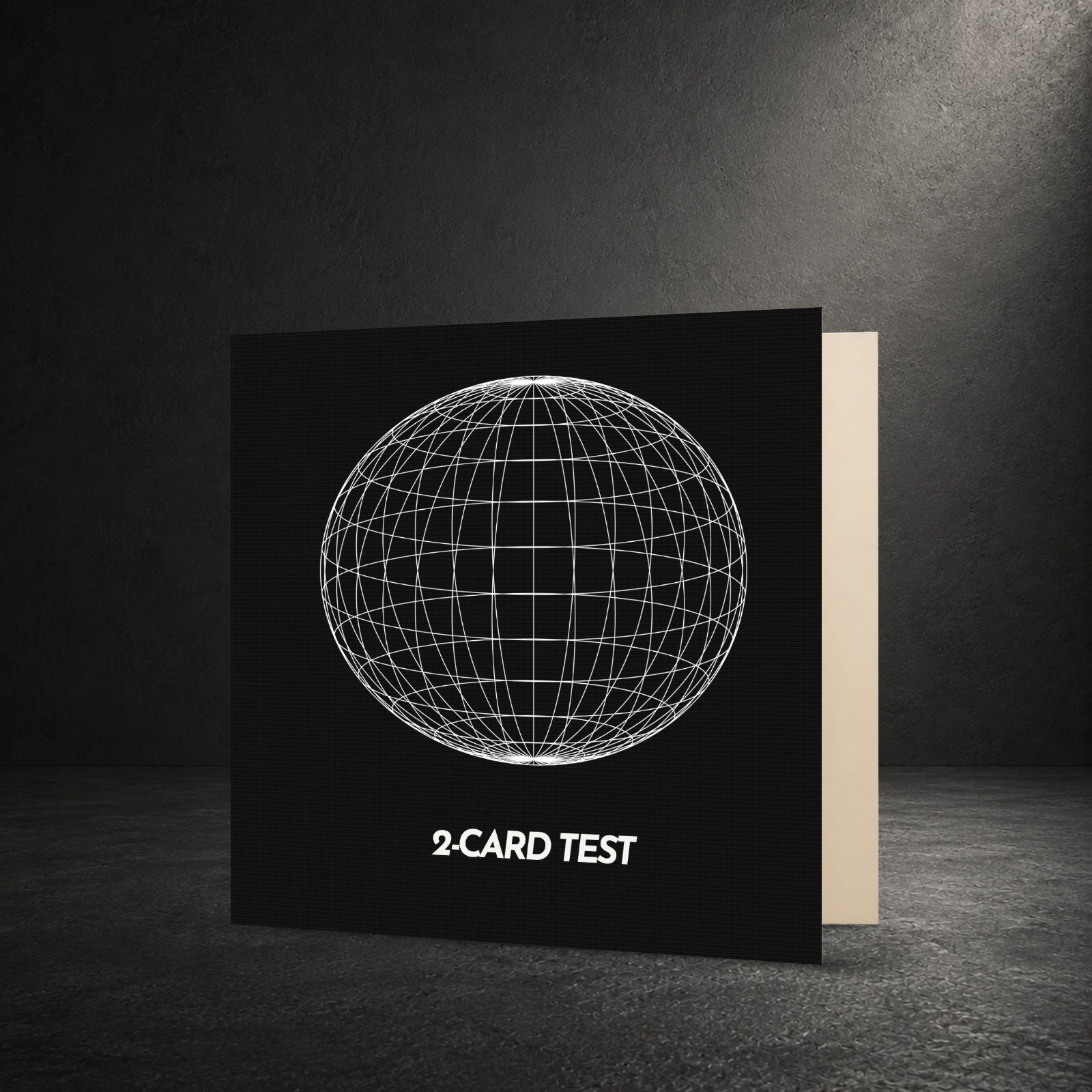 2-CARD TEST — Wire Globe - Black — front