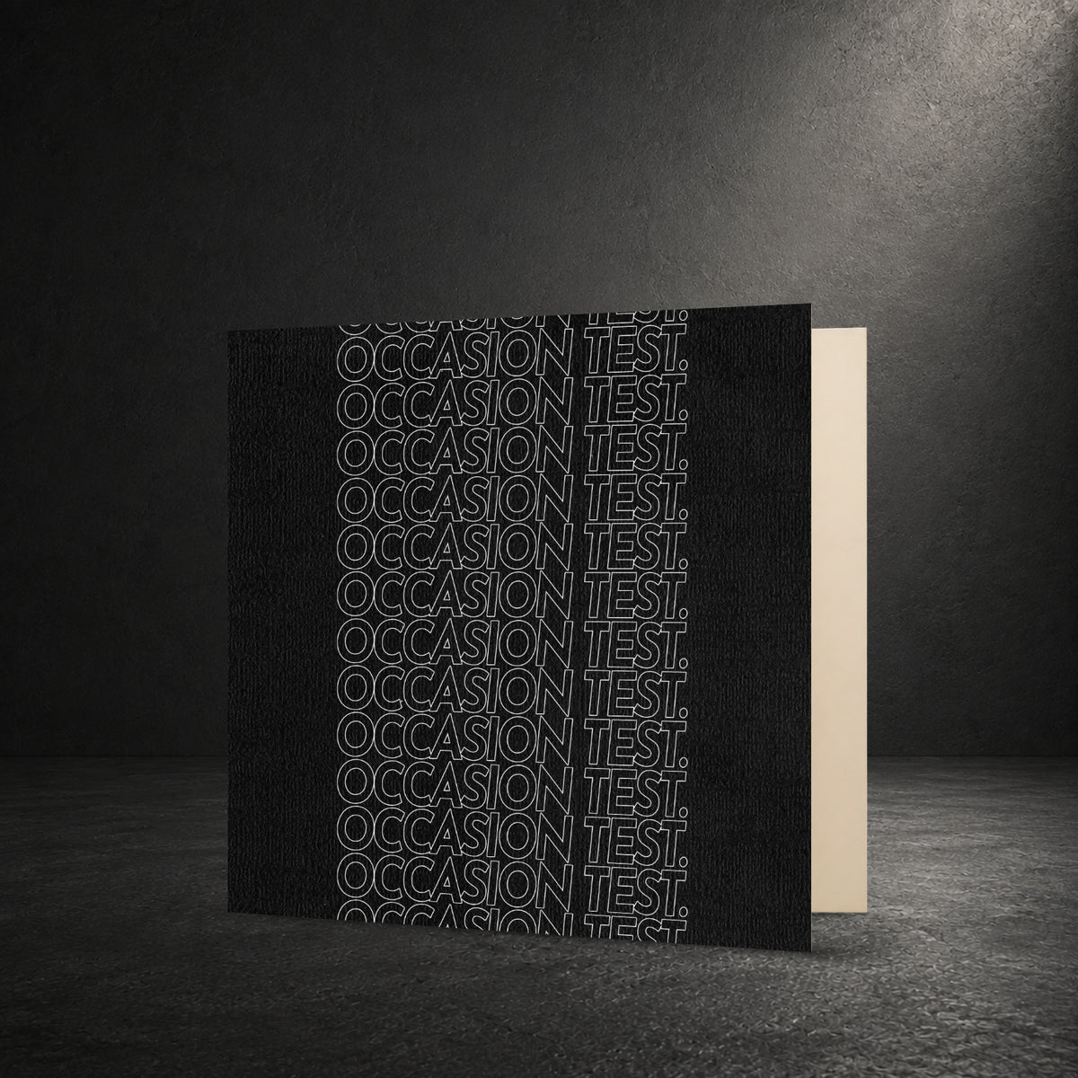 occasion test. — Repeat Outline - Black — front