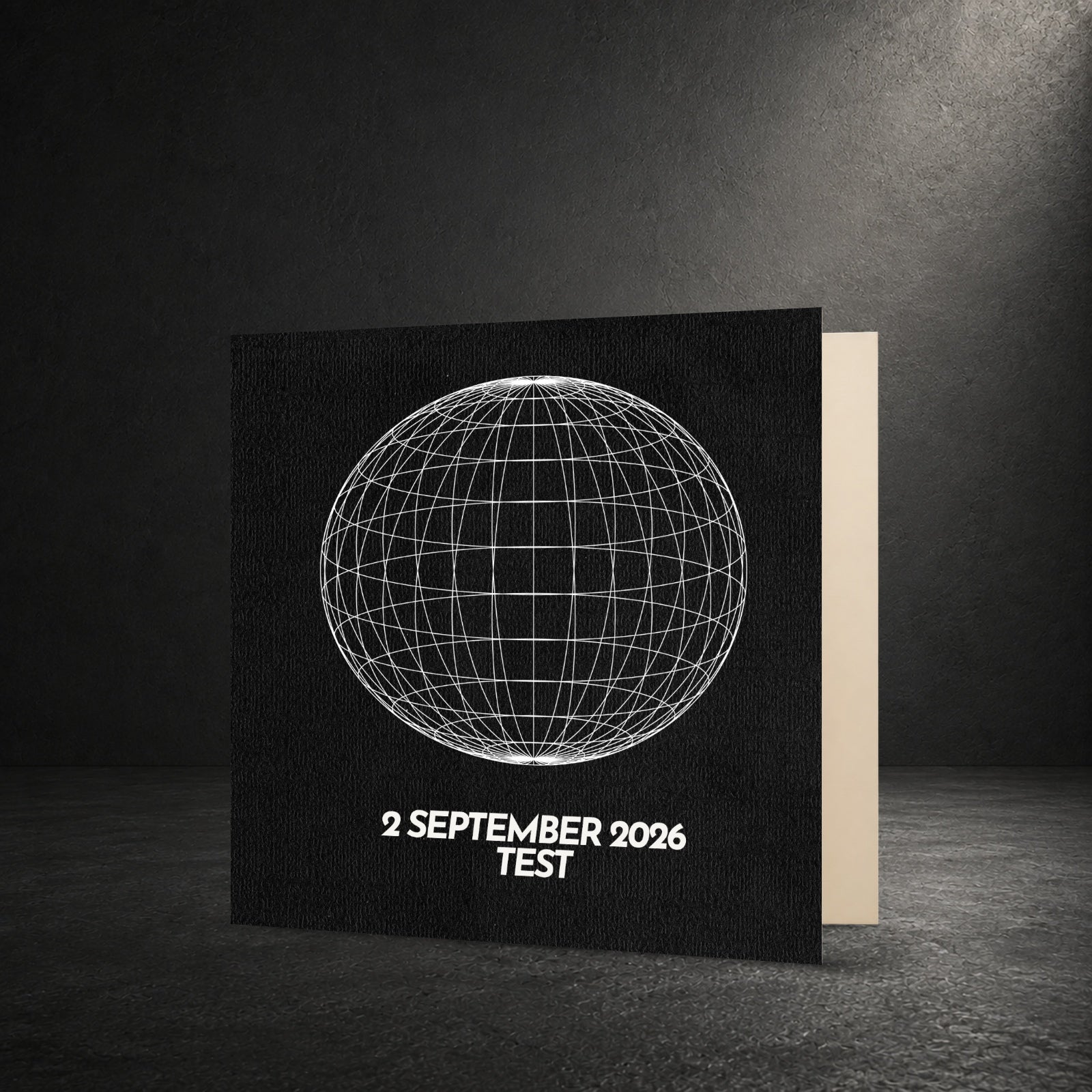 2 SEPTEMBER 2026 TEST — Wire Globe - Black — front