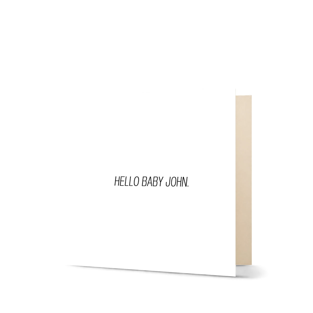 HELLO BABY JOHN. — Design 12 — front